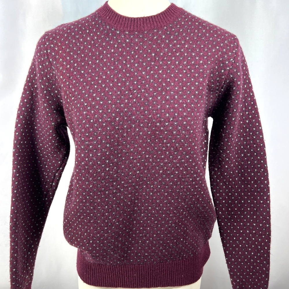Contemporary Reflections Women's Ronny Lambswool Blend‎ Wine Sweater Size M